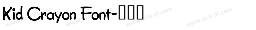 Kid Crayon Font字体转换